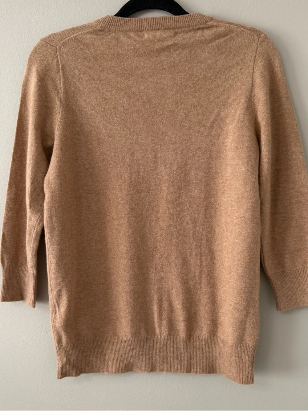 J. Crew Camel Cashmere-Blend Crewneck Sweater